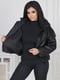 Жіноча куртка демісезонна чорного кольору еко шкіра на синтепоні 80 розмір: 46-48, 50-52, 54-56, 58-60 | 6253247 | фото 3