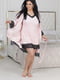 Велюровий домашній комплект халат сорочка розмір: 46-48, 50-52, 54-56, 58-60 рожевий, 46/48 | 6253254 | фото 3