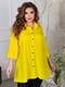 Жіноча класична блузка подовжена вільного фасону розмір: 52-54, 56-58, 60-62, 64-66 жовтий, 52/54 | 6253273 | фото 3