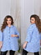 Жіноча класична блузка подовжена вільного фасону розмір: 52-54, 56-58, 60-62, 64-66 блакитний, 52/54 | 6253278 | фото 4