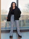 Жіноча демісезонна куртка коротка плащівка на 100 синтепоні розмір: 48-50, 52-54, 56-58, 60-62 чорний, 48/50 | 6253288 | фото 3