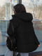 Жіноча демісезонна куртка коротка плащівка на 100 синтепоні розмір: 48-50, 52-54, 56-58, 60-62 чорний, 48/50 | 6253288 | фото 4