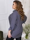 Жіноча класична блузка тканина супер софт розмір: 52-54, 56-58, 60-62, 64-66 темно-синій, 52/54 | 6253301 | фото 3