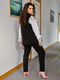 Жіночий брючний костюм-двійка жилетка + штани розмір: 42-44, 44-46, 48-50, 52-54, 56-58 чорний, 42/44 | 6253327 | фото 3
