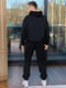 Чоловічий трикотажний спортивний костюм батнік штани розмір: 48-50, 52-54, 56-58 чорний, 48/50 | 6253336 | фото 2