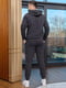 Чоловічий трикотажний спортивний костюм кофта на блискавці штани розмір: 48-50, 52-54, 56-58 графіт, 48/50 | 6253340 | фото 2