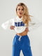 Жіночий весняний спортивний костюм батнік штани принт NASA розмір: 42-44, 46-48 синій, 42/44 | 6253362 | фото 5