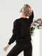 Жіночий весняний спортивний костюм однотонний батнік-штани розмір: 42, 44, 46, 48 чорний, 42 | 6253379 | фото 5