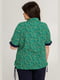 Блуза зеленая с цветочным принтом | 6255873 | фото 3