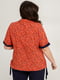 Блуза моркового цвета с цветочным принтом | 6255874 | фото 3