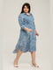 Сукня-сорочка блакитна з принтом | 6255896 | фото 2