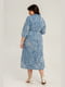 Сукня-сорочка блакитна з принтом | 6255896 | фото 4