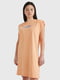 Платье-футболка оранжевое с принтом | 6256520 | фото 3