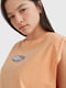 Платье-футболка оранжевое с принтом | 6256520 | фото 4