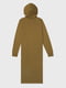 Сукня-худі кольору хакі з принтом | 6256524 | фото 3