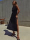 Платье А-силуэта черное | 6257794 | фото 3