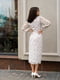 Платье А-силуэта белое в принт | 6259029 | фото 2