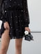 Платье А-силуэта черное в принт | 6259094 | фото 3