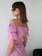 Платье А-силуэта розовое в цветочный принт | 6259117 | фото 3