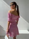 Платье А-силуэта розовое в цветочный принт | 6259117 | фото 5