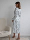 Сукня А-силуету біла в принт | 6259135 | фото 7