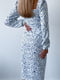 Платье А-силуэта белое в принт | 6259140 | фото 3