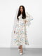 Сукня А-силуету біла в квітковий принт | 6259141 | фото 4