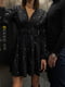 Платье А-силуэта черное в принт | 6259224 | фото 6