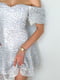 Сукня А-силуету біла в принт | 6259242 | фото 3