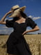 Платье А-силуэта черное | 6259319 | фото 7