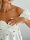 Сукня А-силуету біла в принт | 6259323 | фото 2