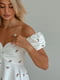 Сукня А-силуету біла в принт | 6259323 | фото 3