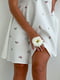 Сукня А-силуету біла в принт | 6259323 | фото 4
