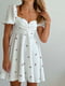 Платье А-силуэта белое в принт | 6259323 | фото 8