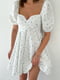 Платье А-силуэта белое в принт | 6259325 | фото 2