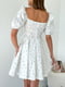 Платье А-силуэта белое в принт | 6259325 | фото 5