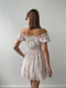 Платье А-силуэта белое в цветочный принт | 6259327 | фото 5