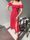 Платье А-силуэта красное в принт | 6259390 | фото 3