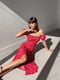 Сукня А-силуету червона в принт | 6259390 | фото 6