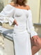Платье А-силуэта белое | 6259395 | фото 4