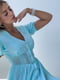 Платье А-силуэта голубое | 6259396 | фото 2