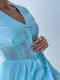 Платье А-силуэта голубое | 6259396 | фото 3