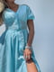 Платье А-силуэта голубое | 6259396 | фото 5