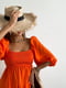 Платье А-силуэта оранжевого цвета | 6259399 | фото 3