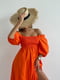 Платье А-силуэта оранжевого цвета | 6259399 | фото 4