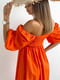 Сукня А-силуету помаранчева | 6259399 | фото 5
