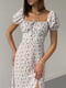 Сукня А-силуету біла в принт | 6259406 | фото 3