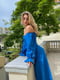 Платье А-силуэта синее | 6259409 | фото 5