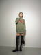 Сукня-светр кольору хакі з принтом | 6259454 | фото 4