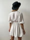 Платье А-силуэта белое в горох | 6259859 | фото 4